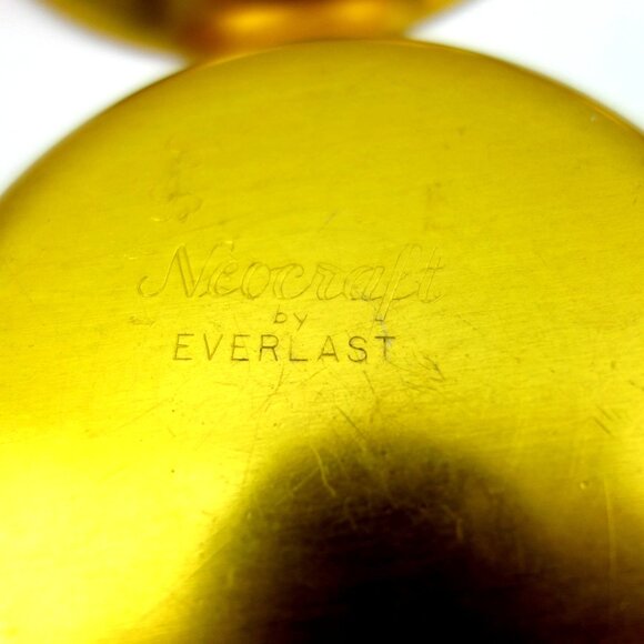 Vintage‎ Neocraft by Everlast Gold Anodized Aluminum Coasters  Set of 4 - Picture 5 of 6